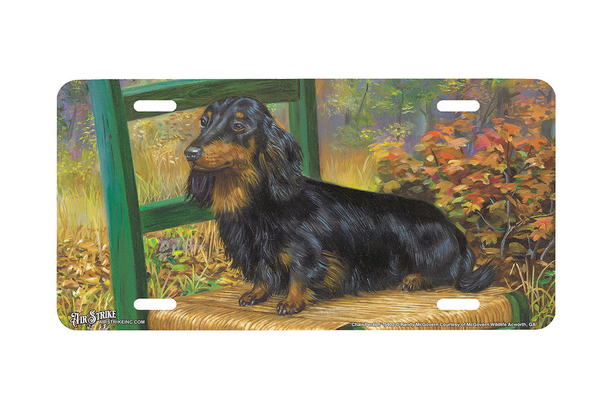 Airstrike 5402 Chair Person Dachshund License Plate