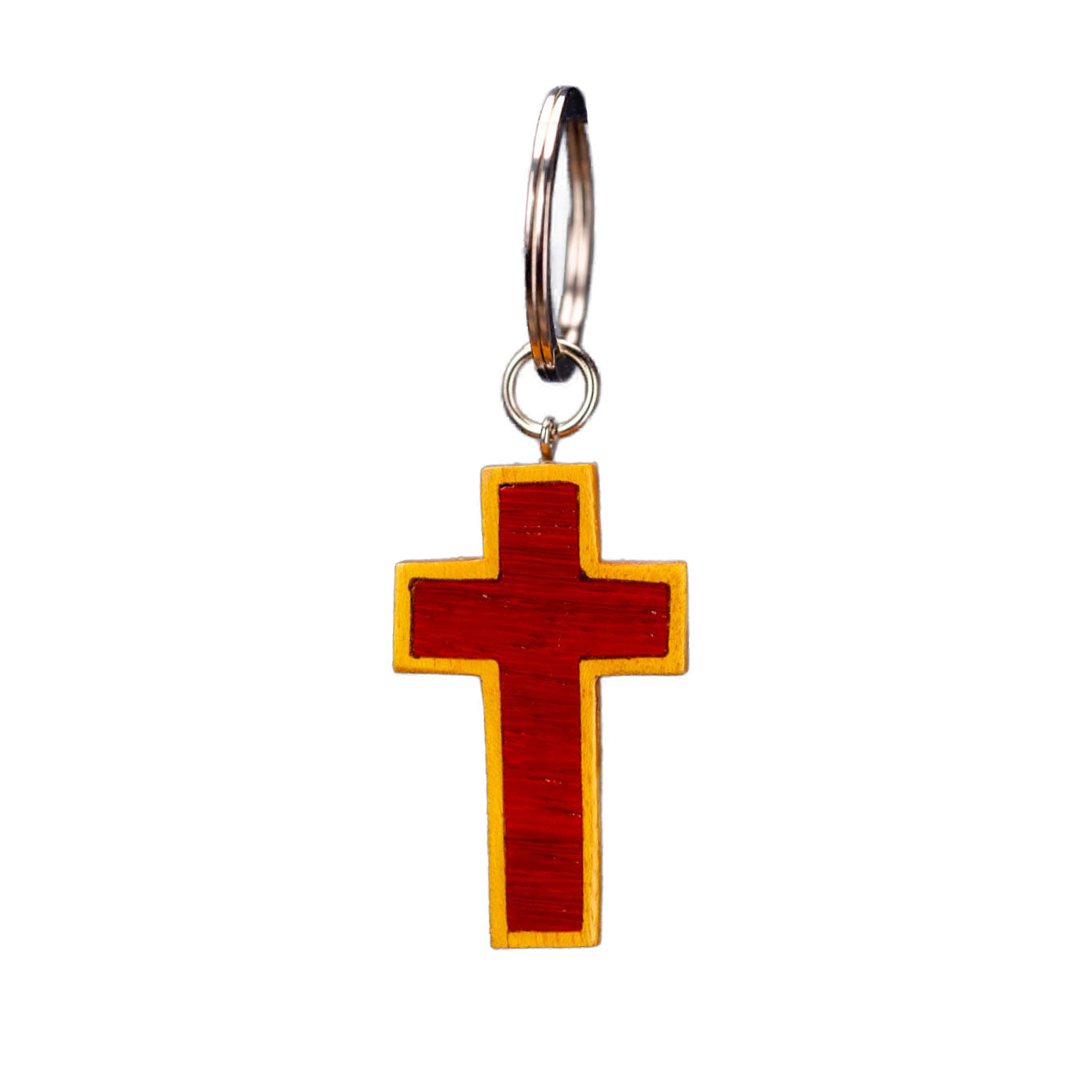Tinksky Retro Leather Cross Keychain Religious Cross Keychain Decoration Lovers Pendant Gift, Adult Unisex, Size: 15x5x1CM