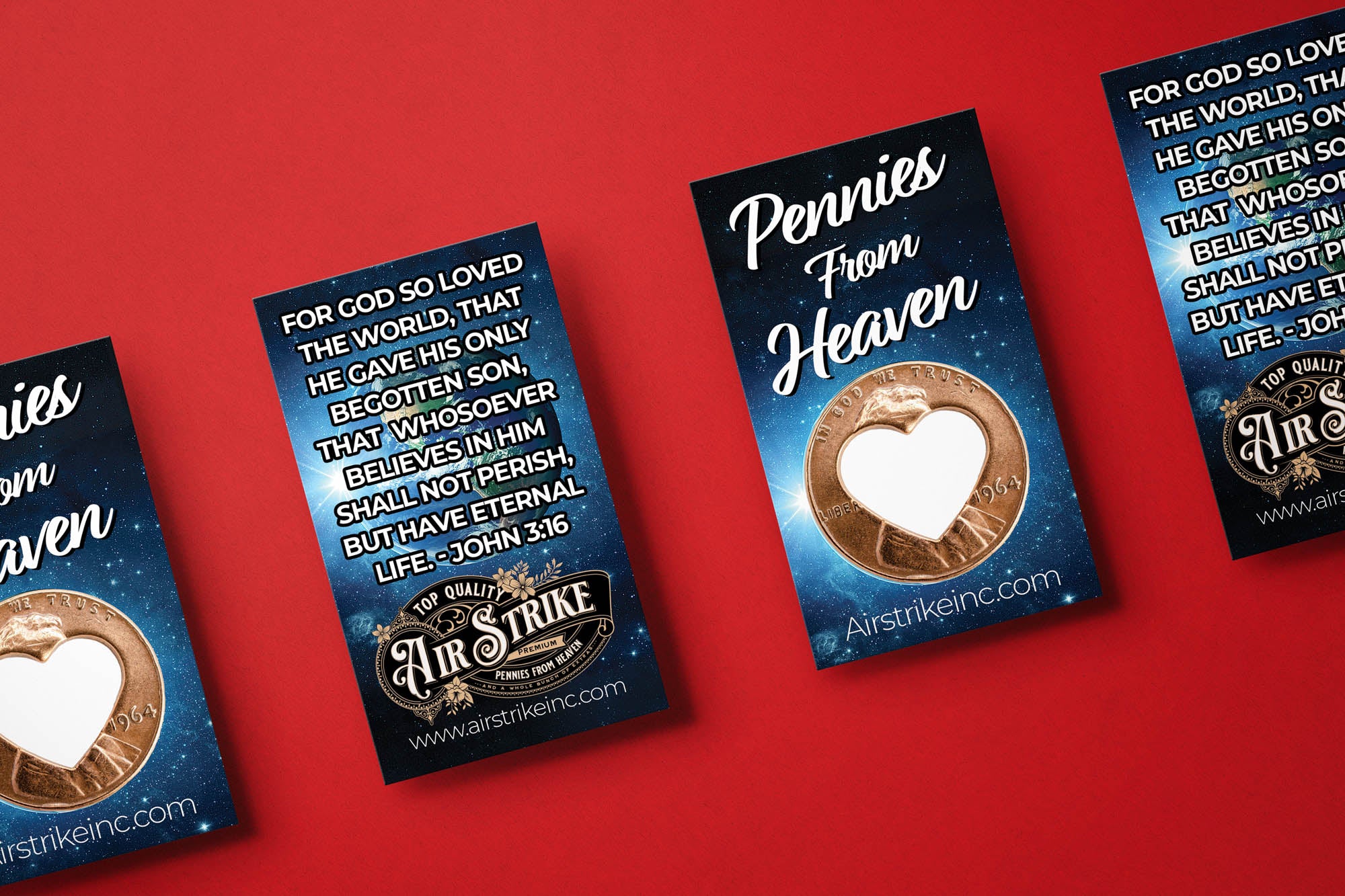 Heart Pennies From Heaven Card - John 3:16