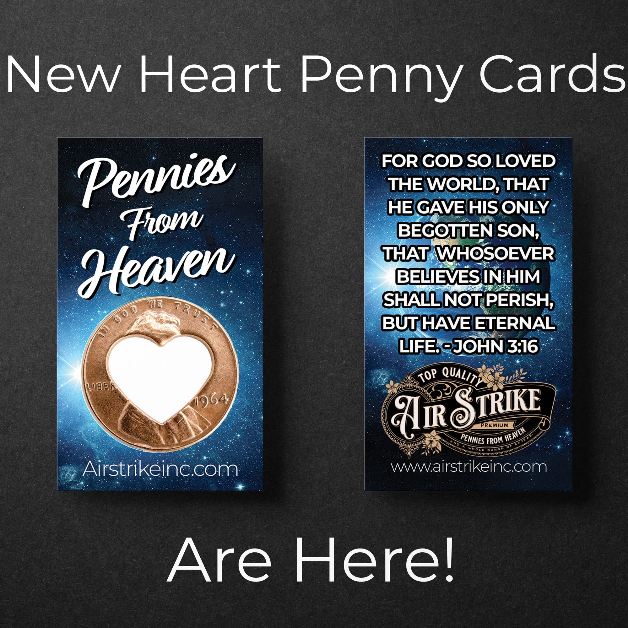 Heart Pennies From Heaven Card - John 3:16