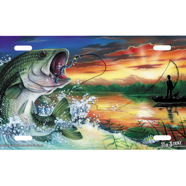 Airstrike® Bass Fishing License Plates 219-Catch