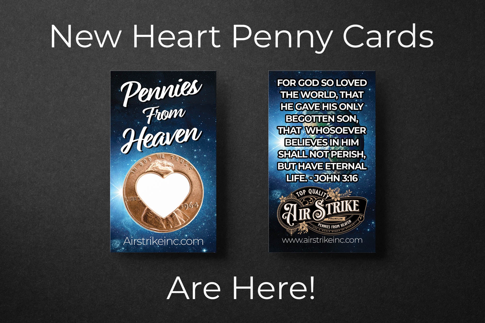 Heart Pennies From Heaven Card - John 3:16