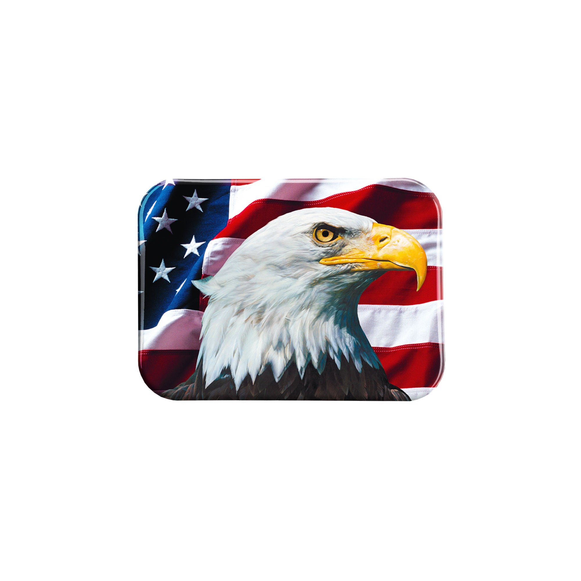 "Flag and Feathers" - 2.5" X 3.5" Rectangle Fridge Magnets