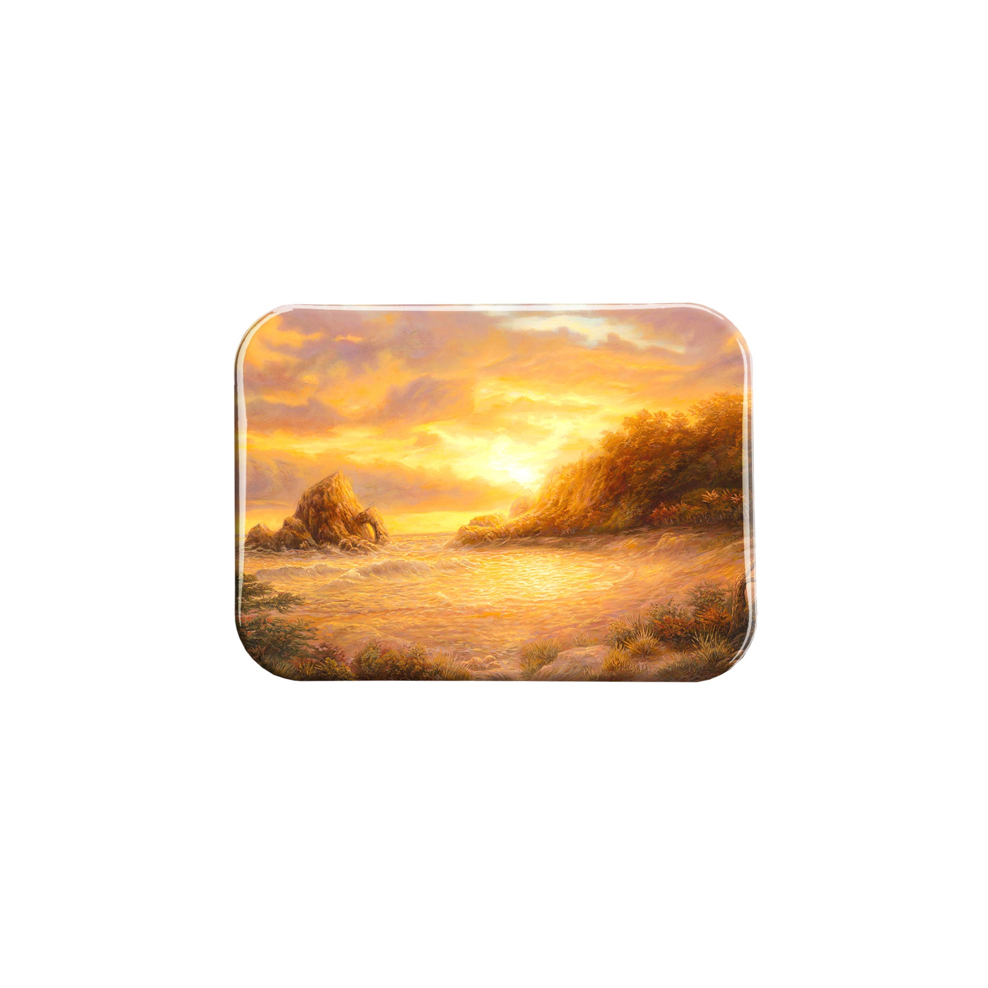 "Coastal Sunset" - 2.5" X 3.5" Rectangle Fridge Magnets