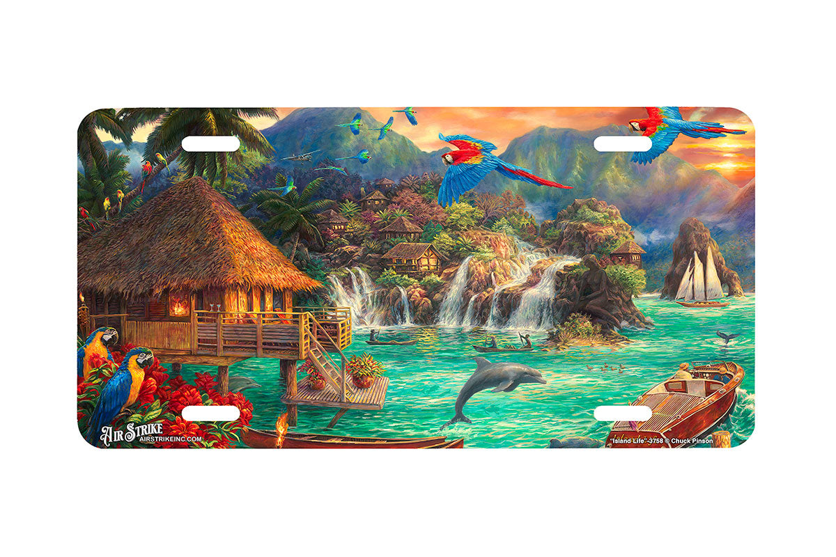 "Island Life" - Decorative License Plate