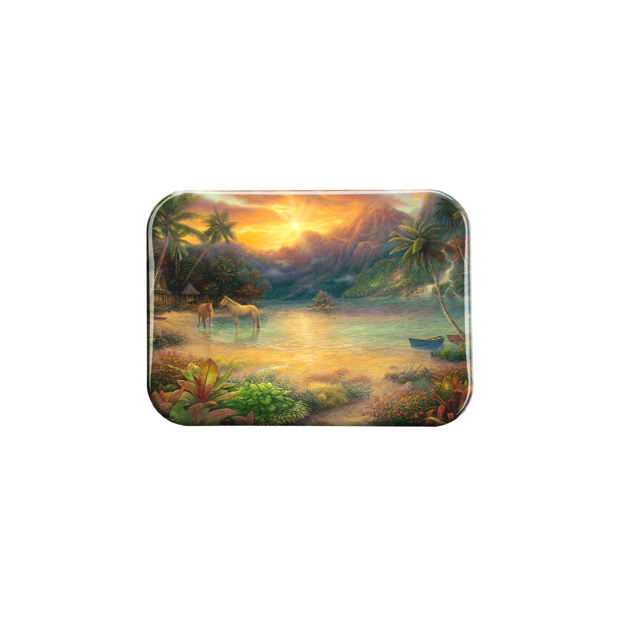 "Escape To Tranquility" - 2.5" X 3.5" Rectangle Fridge Magnets