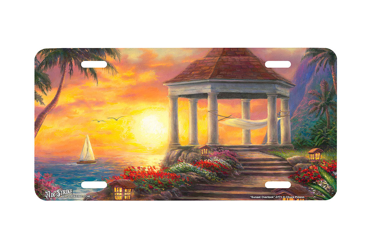 "Sunset Overlook" - Decorative License Plate