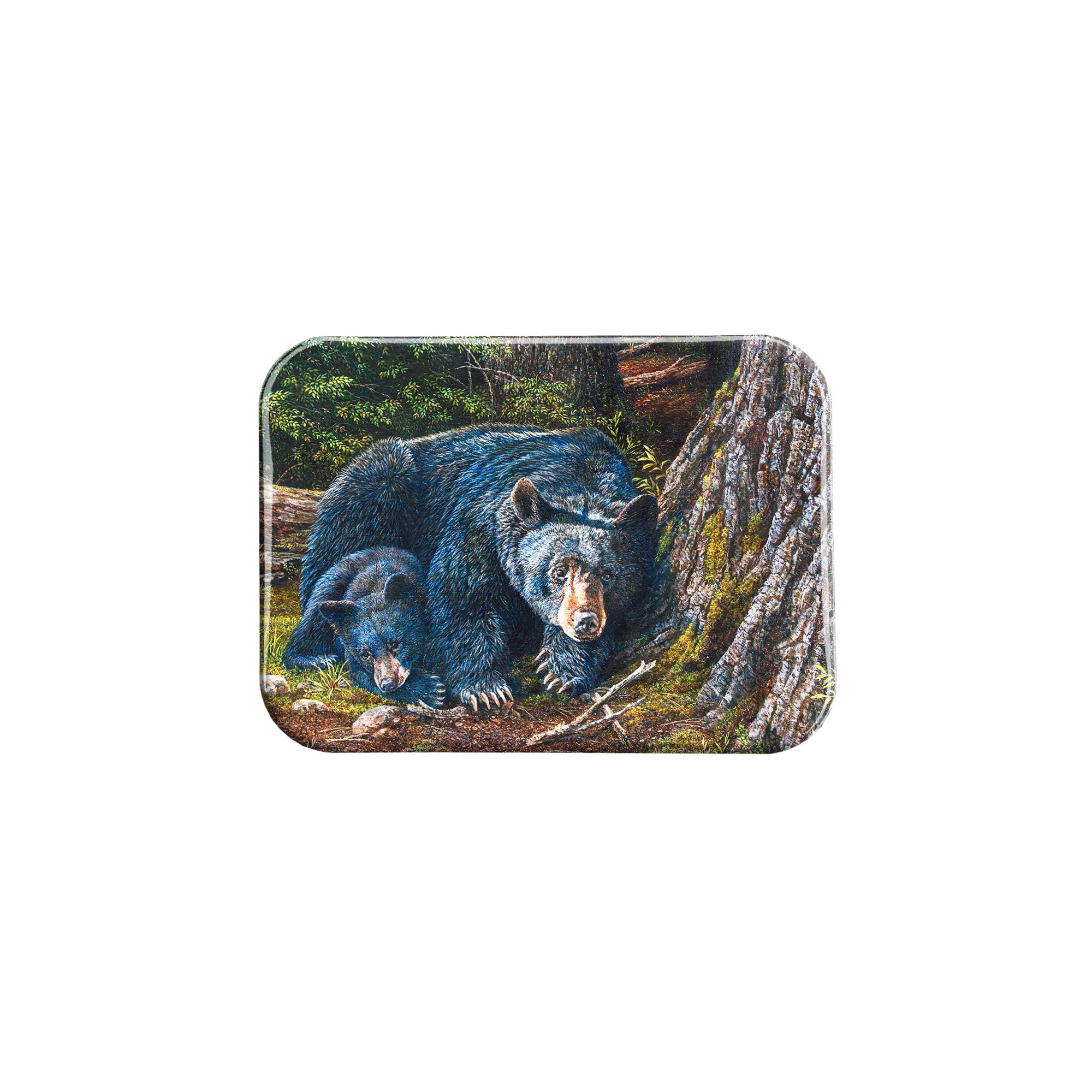 "Snuggling with Mom" - 2.5" X 3.5" Rectangle Fridge Magnets