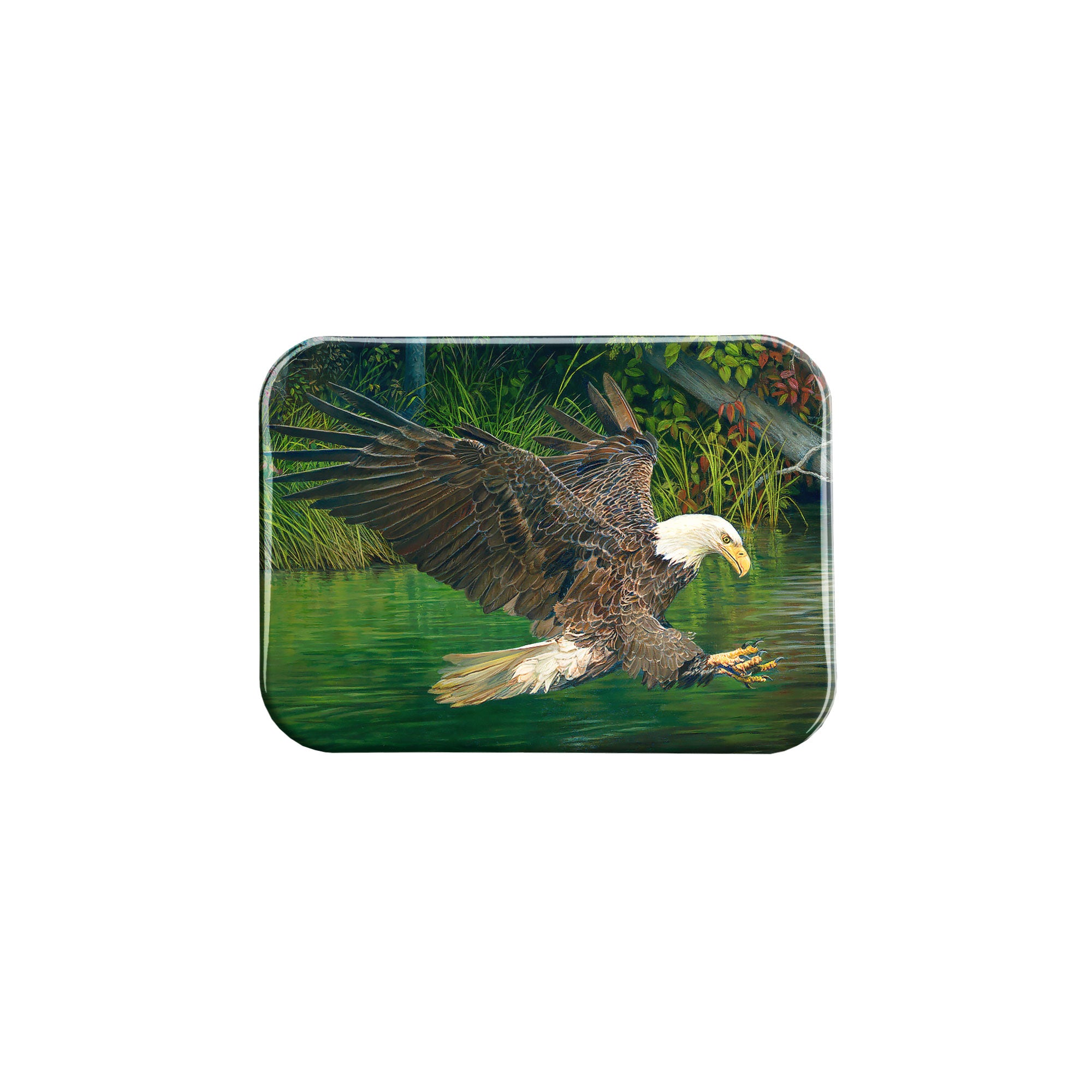 "Catching Dinner" - 2.5" X 3.5" Rectangle Fridge Magnets