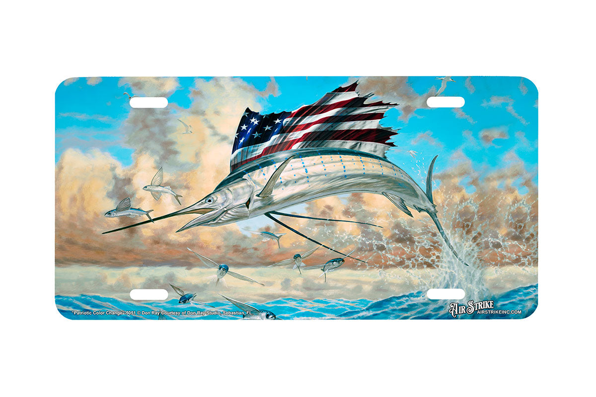 Airstrike® Fishing License Plates 5051-Patriotic