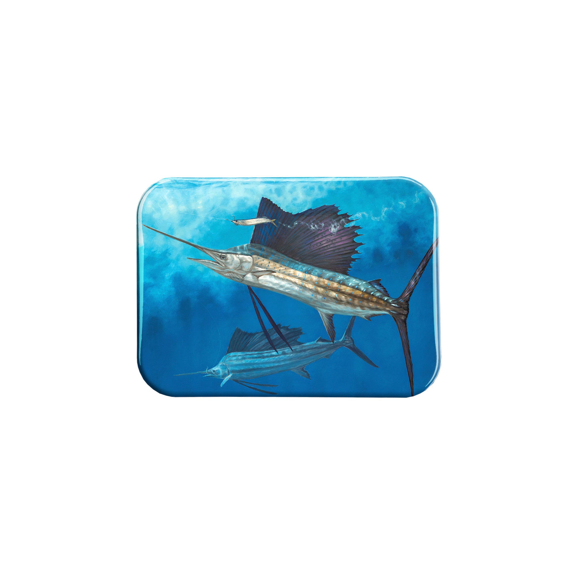 "Circling The Bait" - 2.5" X 3.5" Rectangle Fridge Magnets