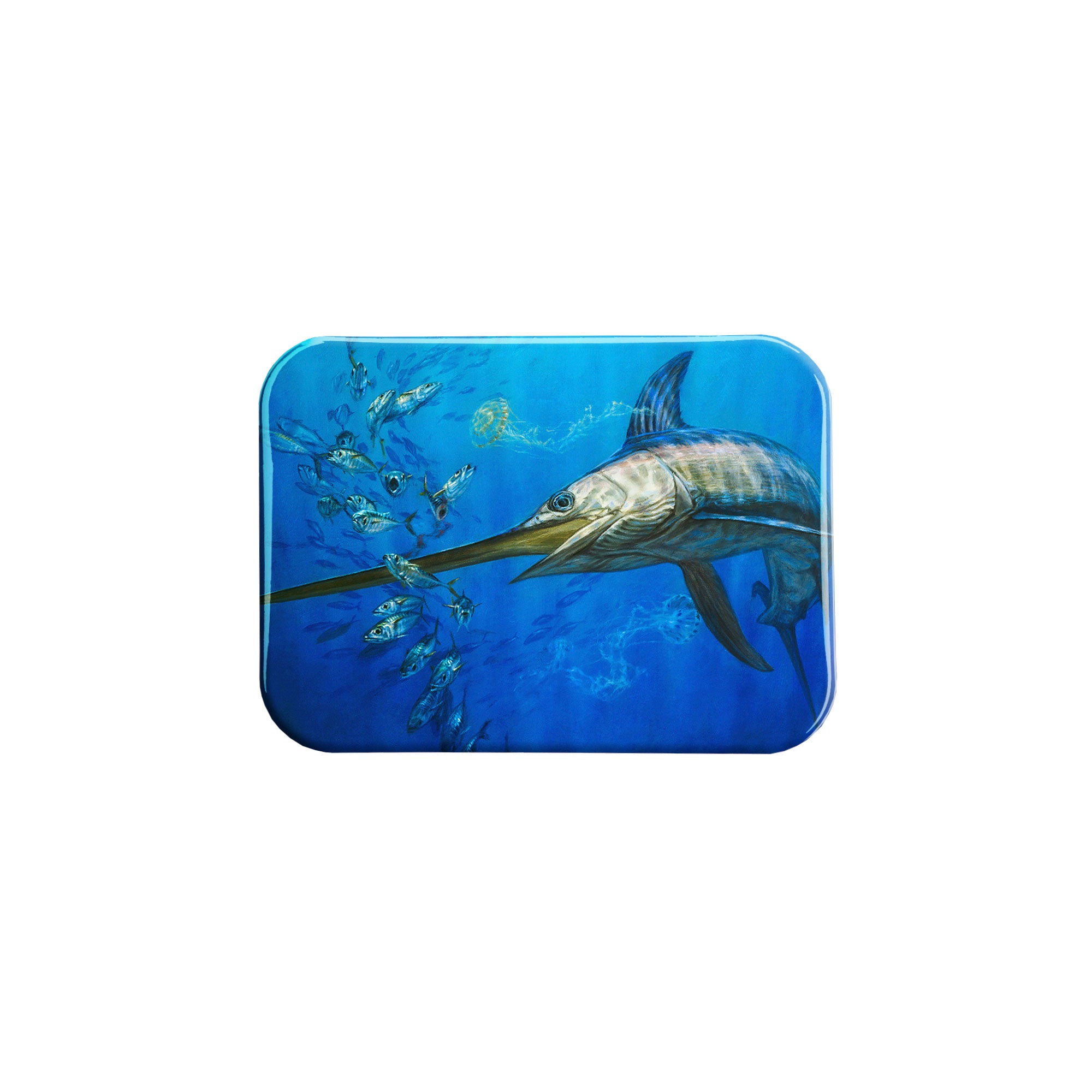 "Swordfish Mackerel And Nettles" - 2.5" X 3.5" Rectangle Fridge Magnets