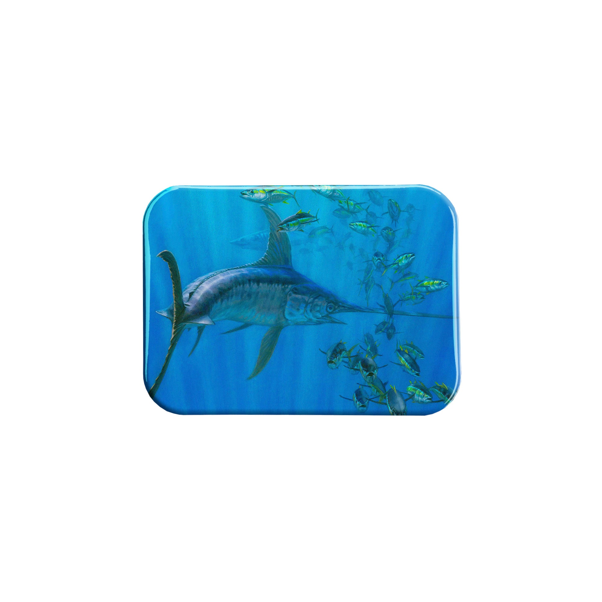 "Swordfish And Yellowtails" - 2.5" X 3.5" Rectangle Fridge Magnets