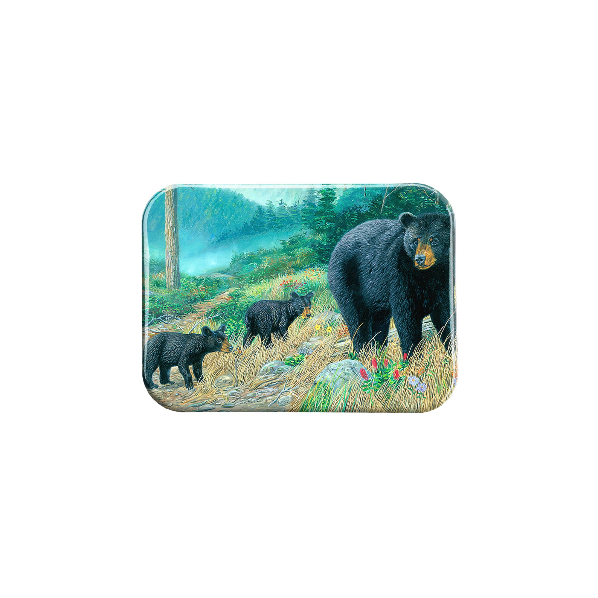 "Bearly Climbing" - 2.5" X 3.5" Rectangle Fridge Magnets