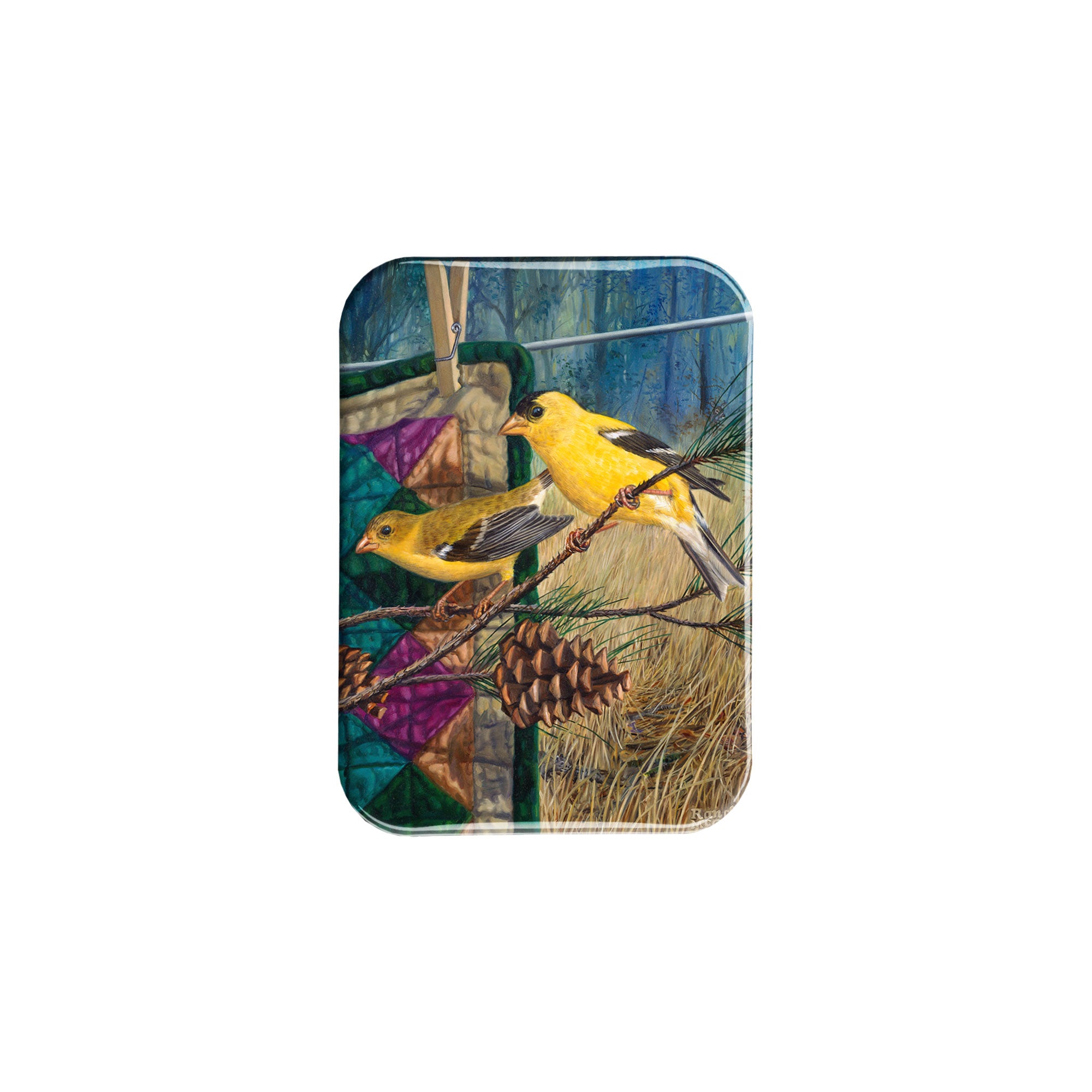 "Golden Memories" - 2.5" X 3.5" Rectangle Fridge Magnets