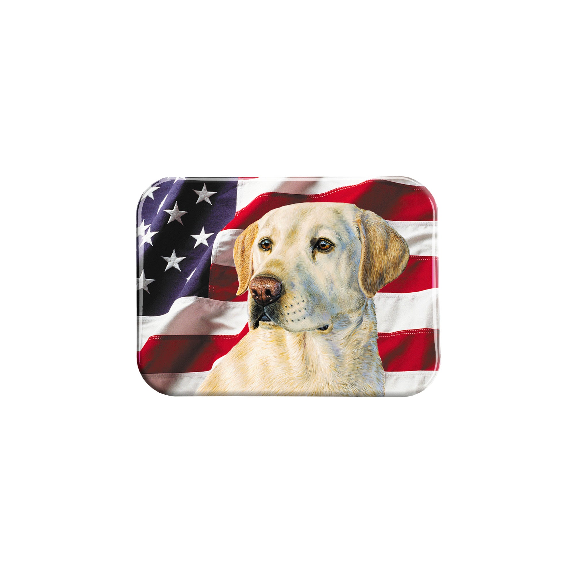 "American Yellow Lab" - 2.5" X 3.5" Rectangle Fridge Magnets