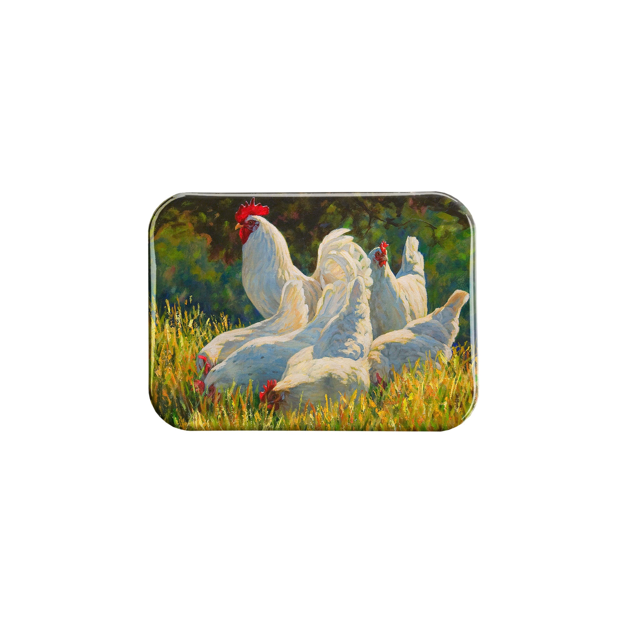 "Six Chickens" - 2.5" X 3.5" Rectangle Fridge Magnets