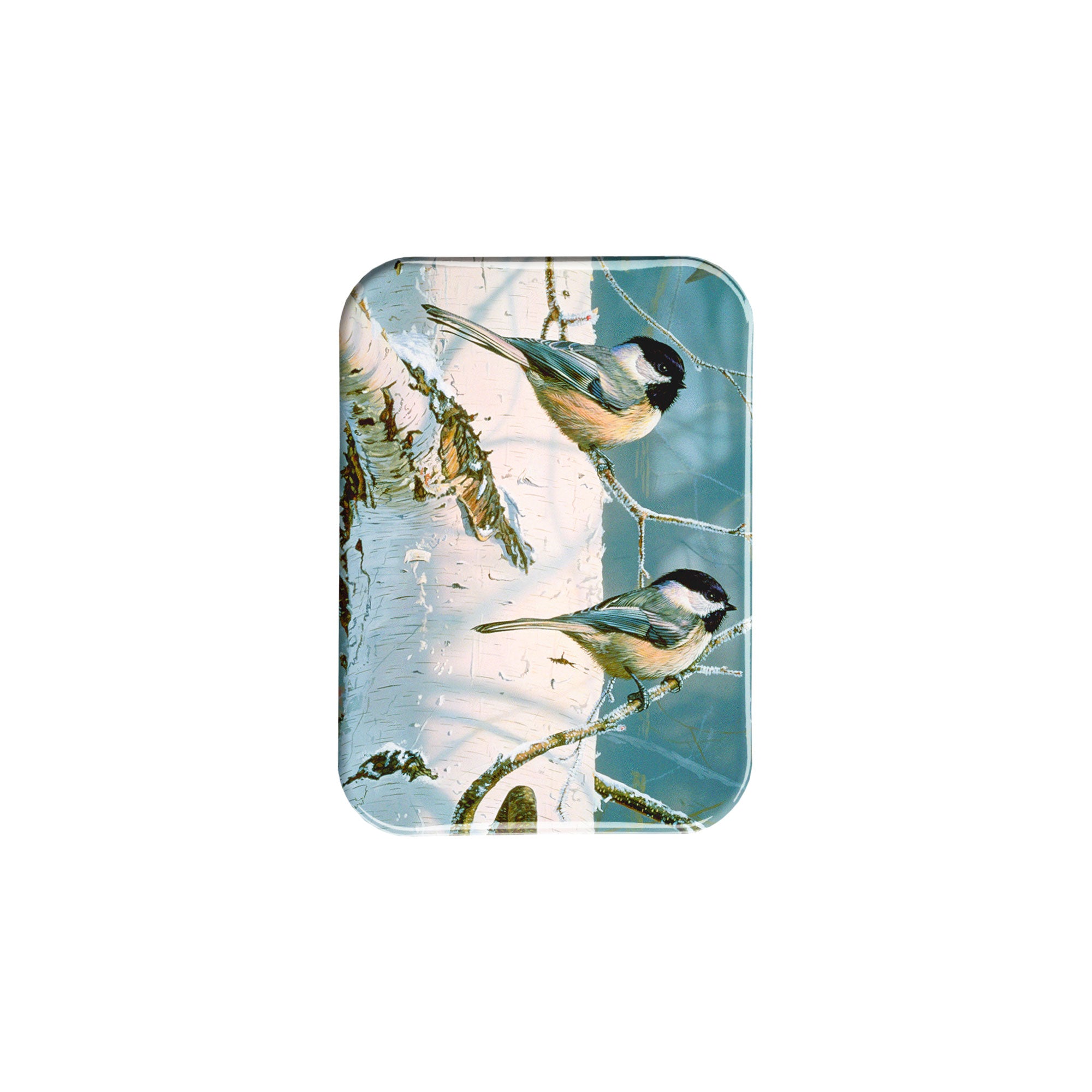 "Chickadees At Dawn" - 2.5" X 3.5" Rectangle Fridge Magnets