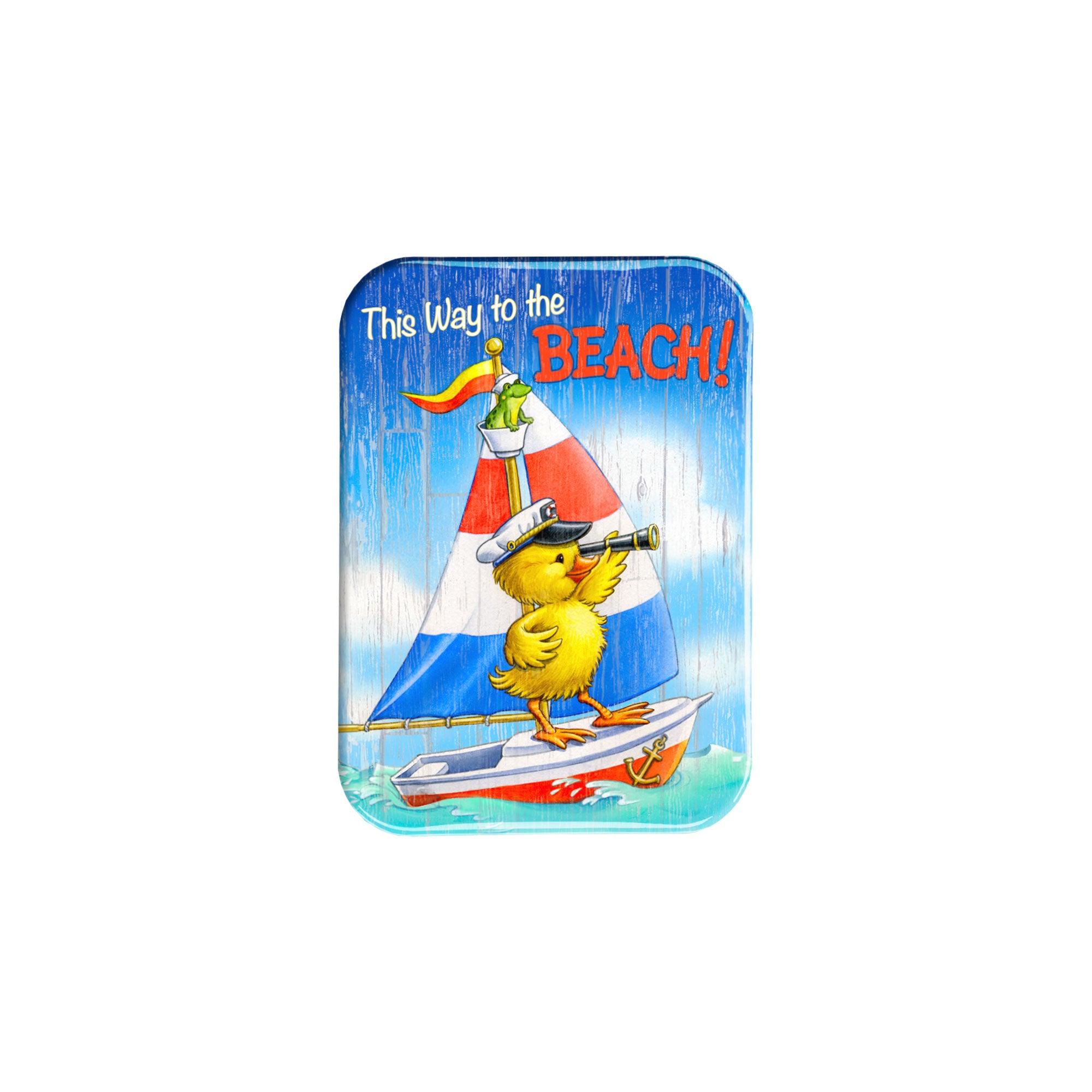 "Sailor Duck Beach" - 2.5" X 3.5" Rectangle Fridge Magnets