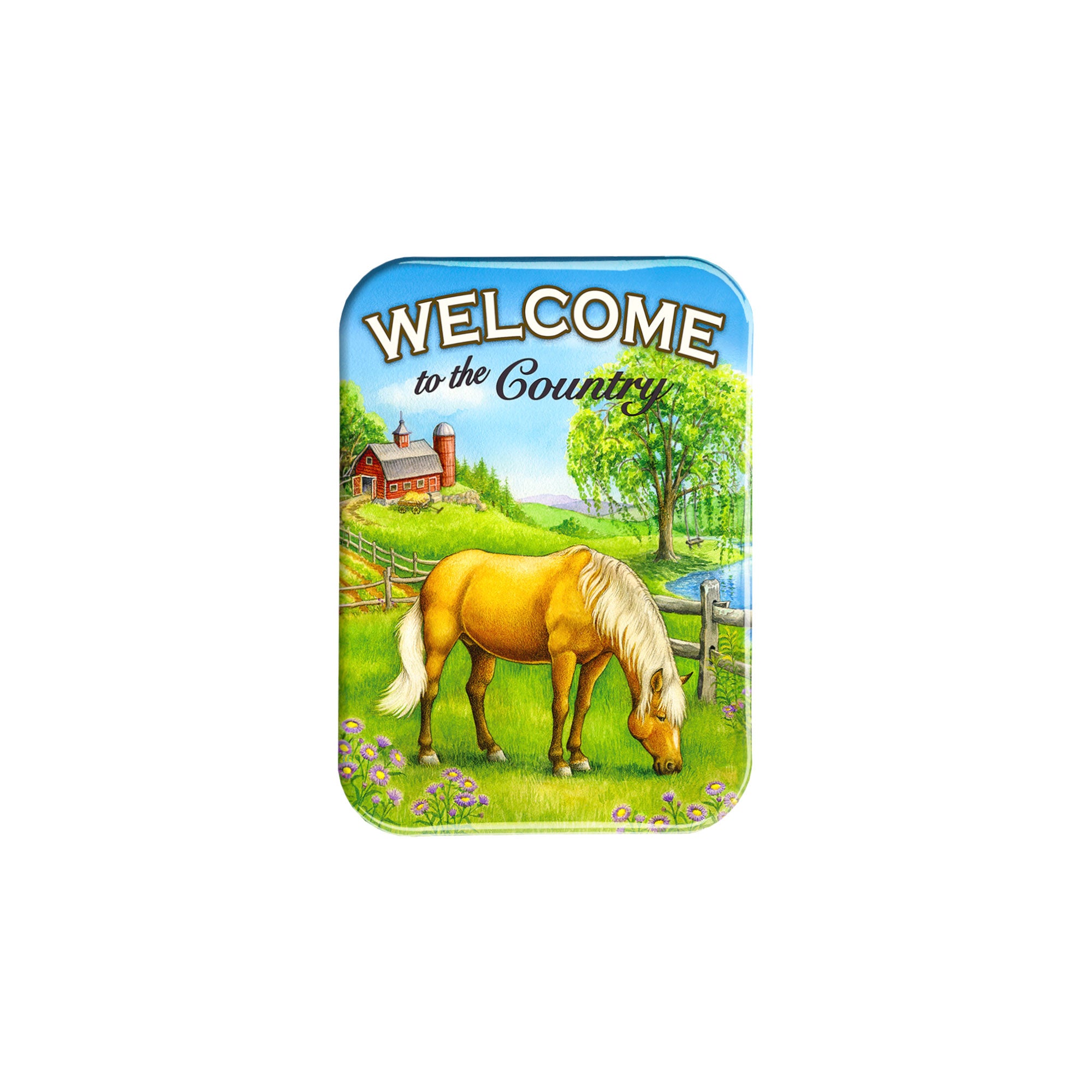 "Country Horse" - 2.5" X 3.5" Rectangle Fridge Magnets