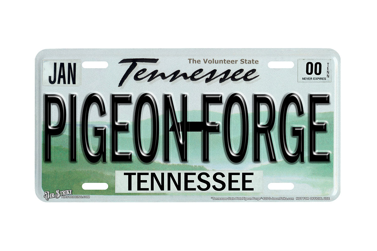 "Tennessee State Pigeon Forge" - Decorative License Plate