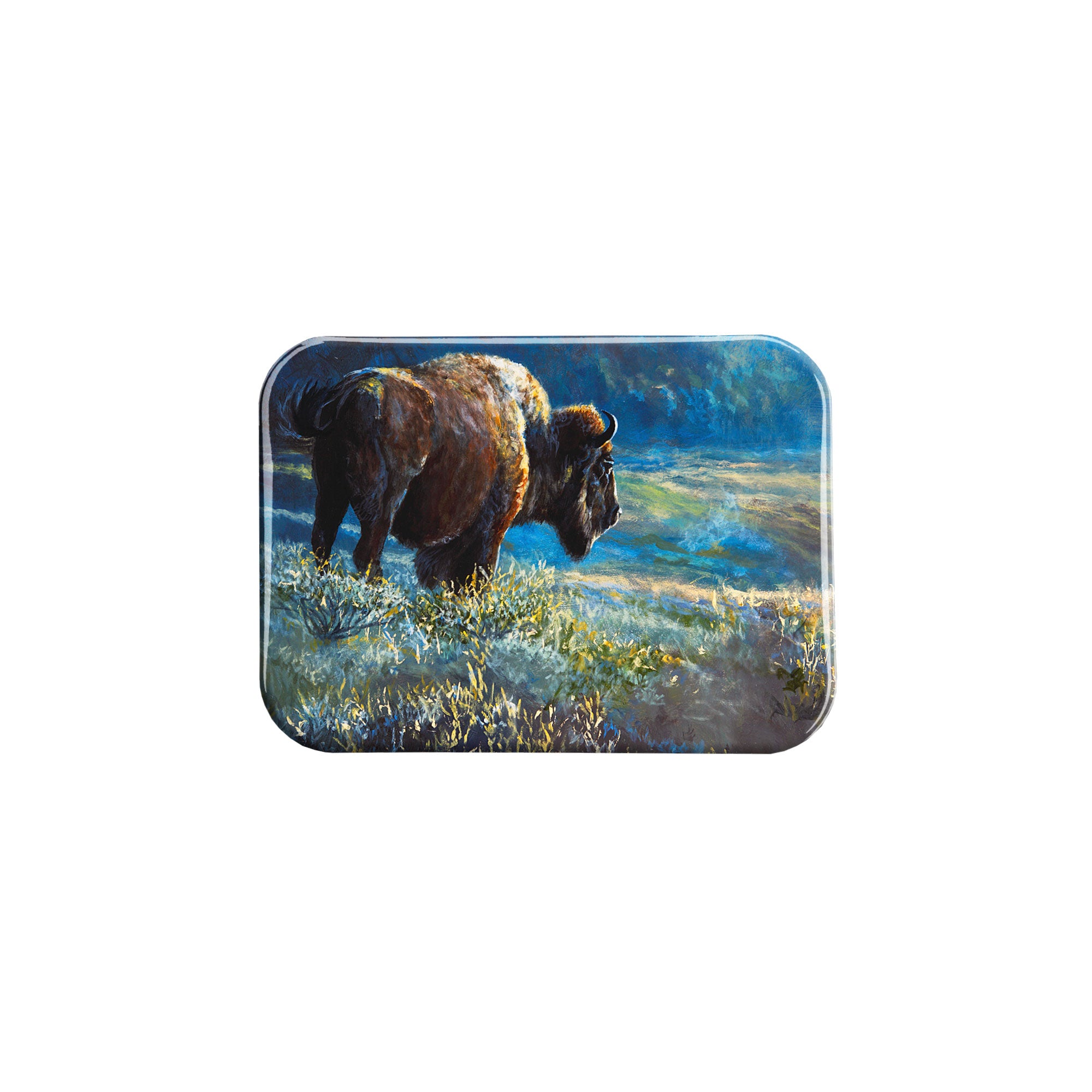 "Buffalo in Landscape" - 2.5" X 3.5" Rectangle Fridge Magnets