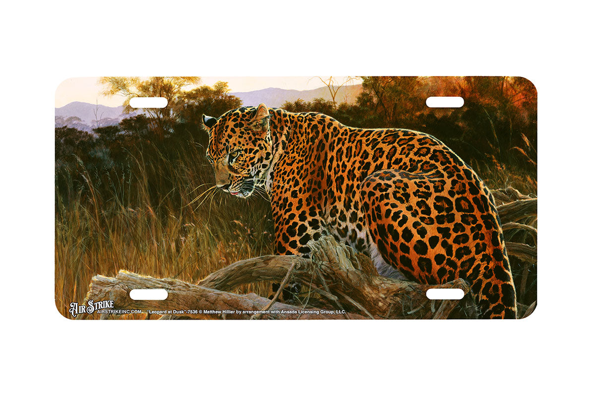 "Leopard at Dusk" - Decorative License Plate