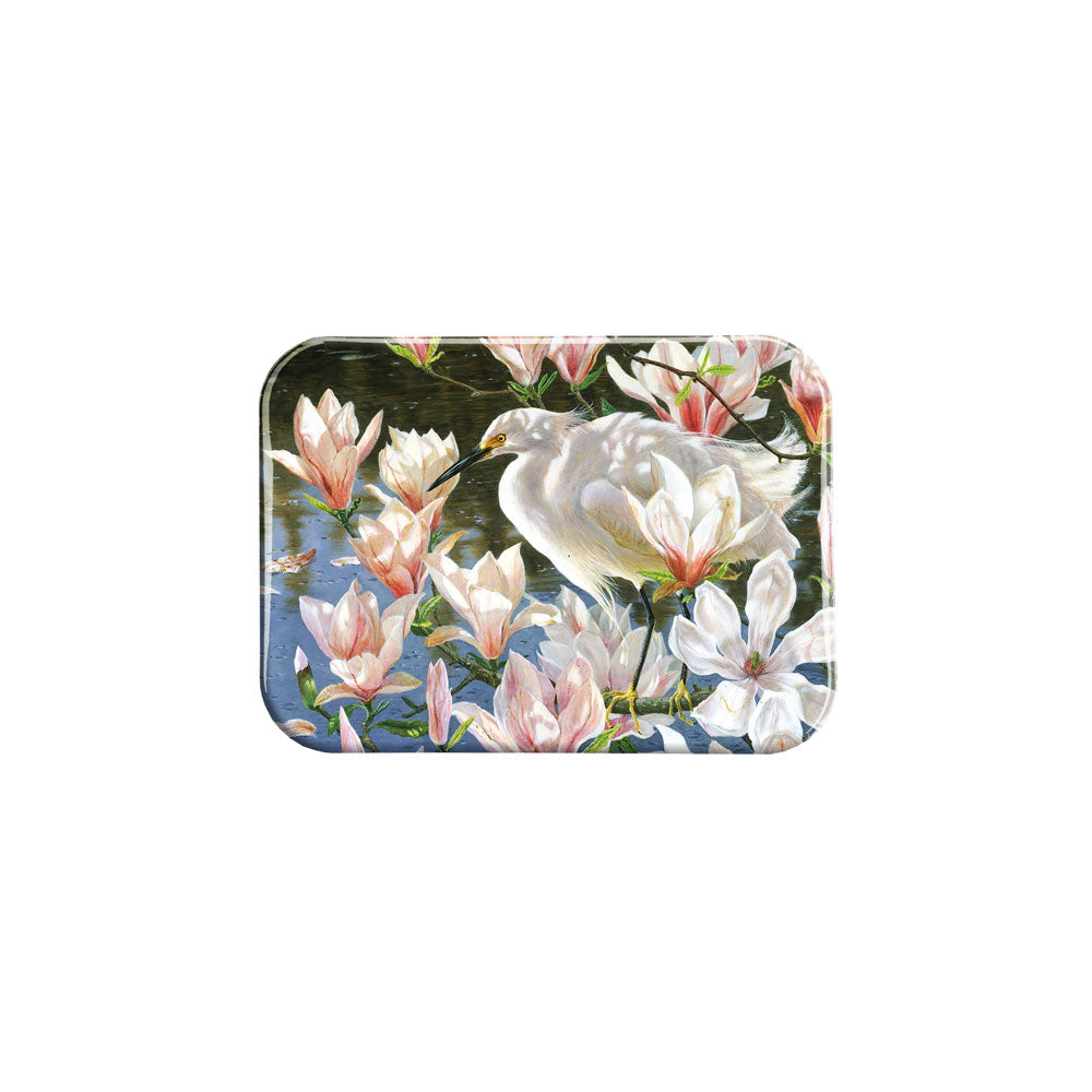 "Egret Flowers" - 2.5" X 3.5" Rectangle Fridge Magnets