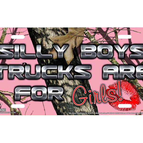 https://www.airstrikeinc.com/cdn/shop/files/8030P-Silly-Boys-Trucks-are-for-Girls-Pink-Break-Up-Camo-License-Plate_600x600_crop_center.jpg?v=1708839483