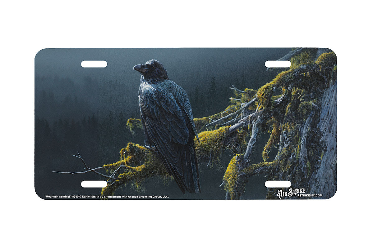 "Mountain Sentinel" - Decorative License Plate