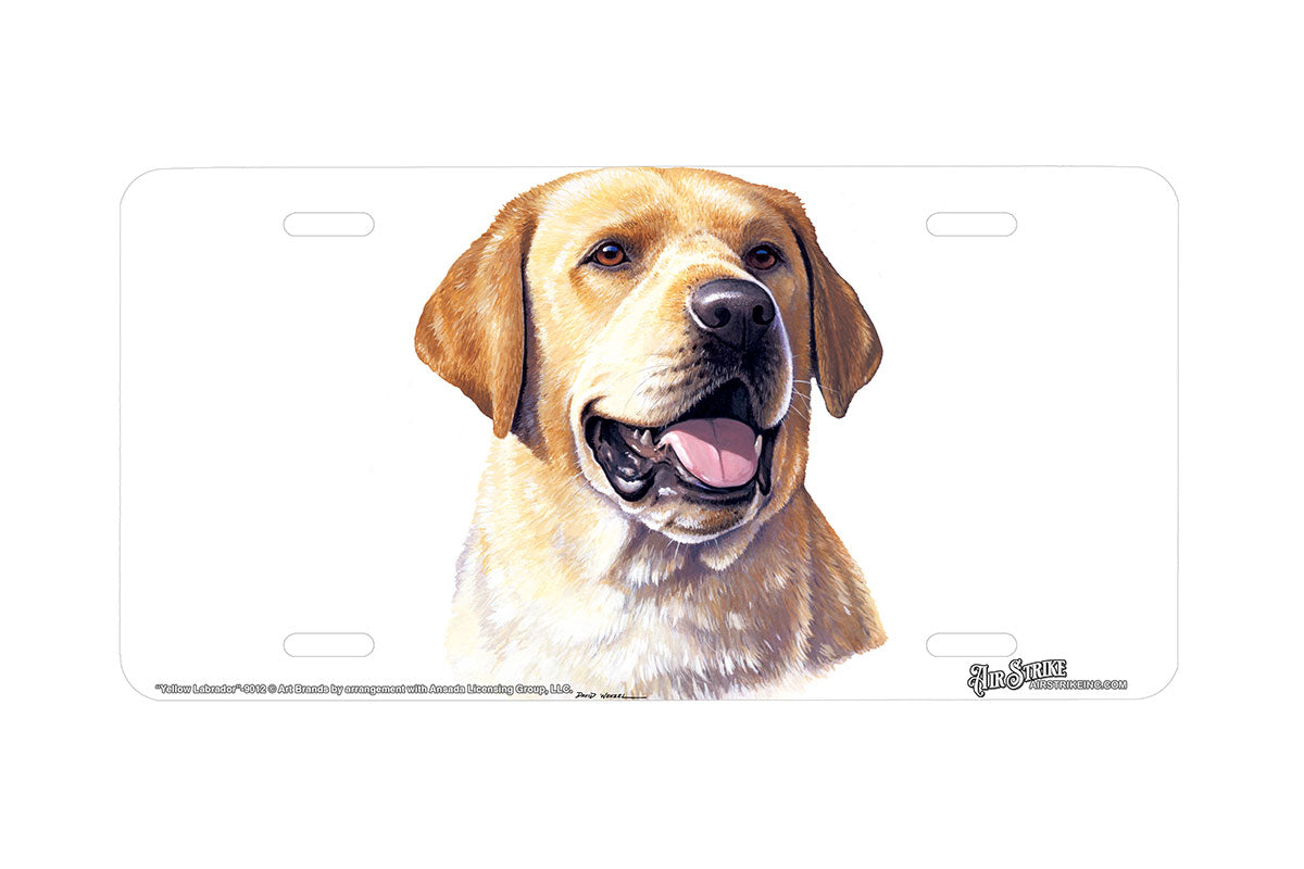 "Yellow Labrador Retriever" - Decorative License Plate