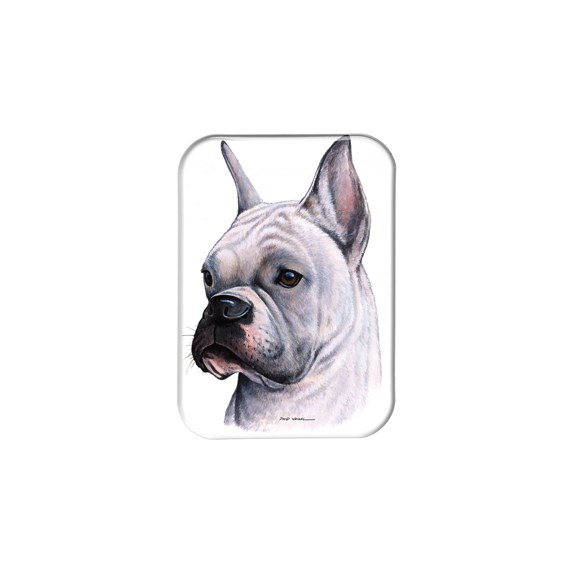 "White Boxer" - 2.5" X 3.5" Rectangle Fridge Magnets