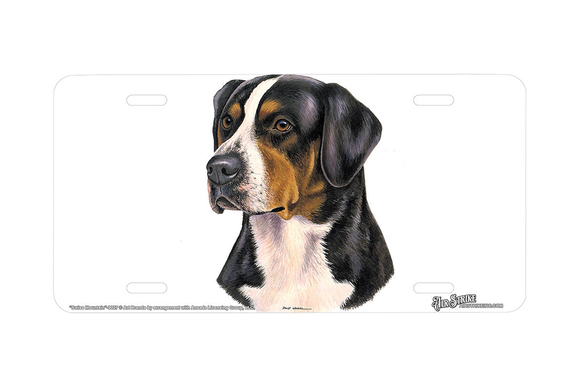 "Swiss Mountain Dog" - Decorative License Plate