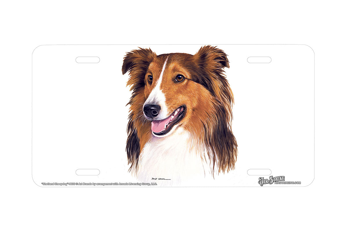 "Shetland Sheepdog" - Decorative License Plate