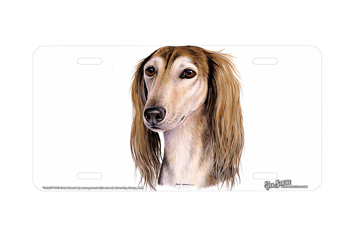 "Saluki" - Decorative License Plate