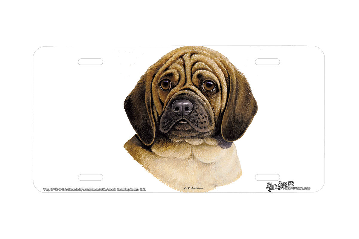 "Puggle" - Decorative License Plate