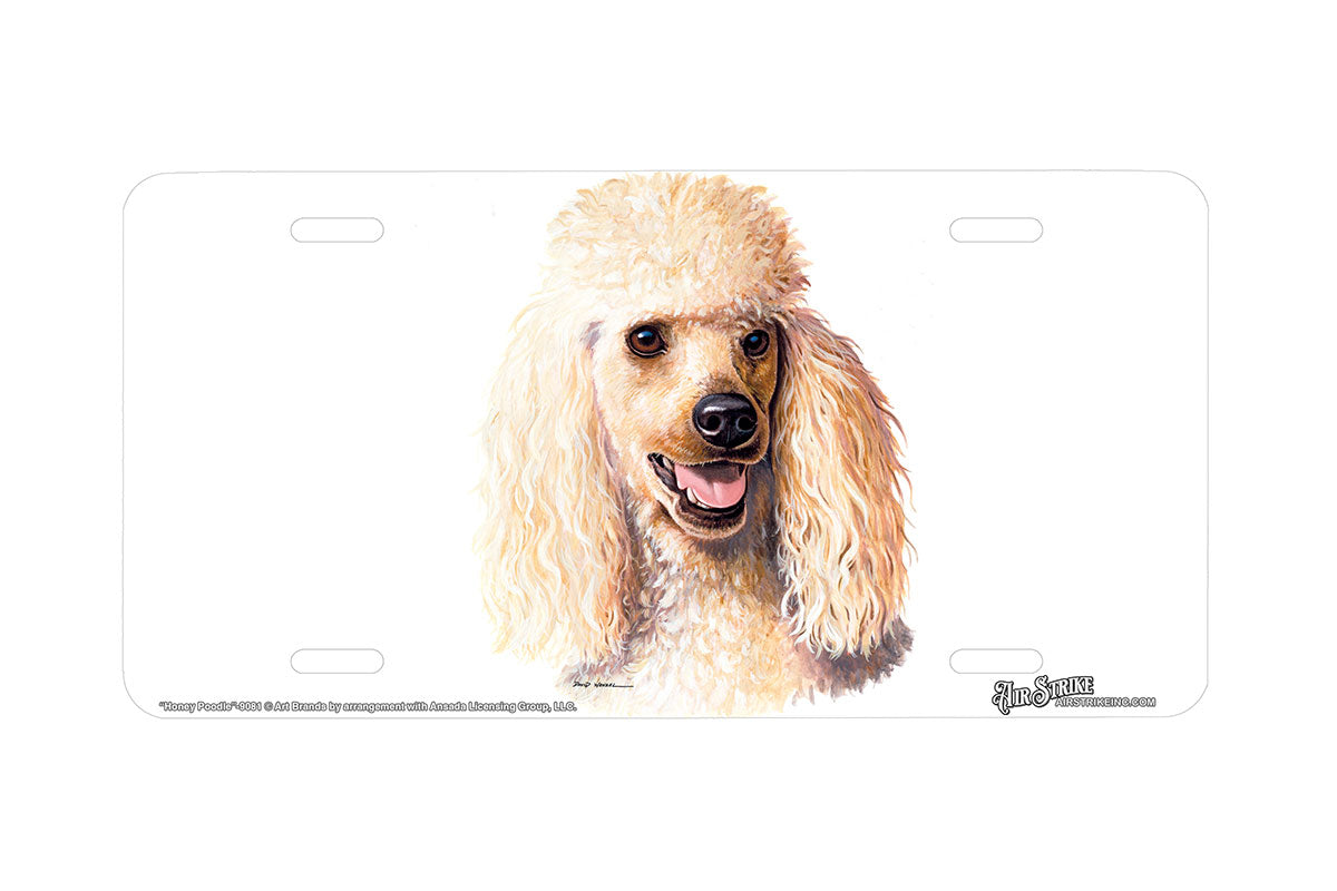 "Honey Poodle" - Decorative License Plate