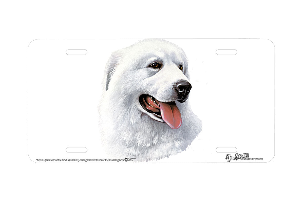 "Great Pyrenees" - Decorative License Plate