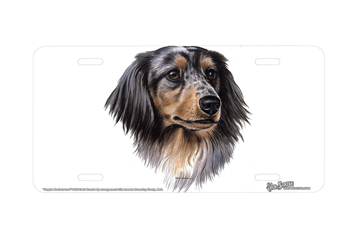 "Dapple Dachshund" - Decorative License Plate