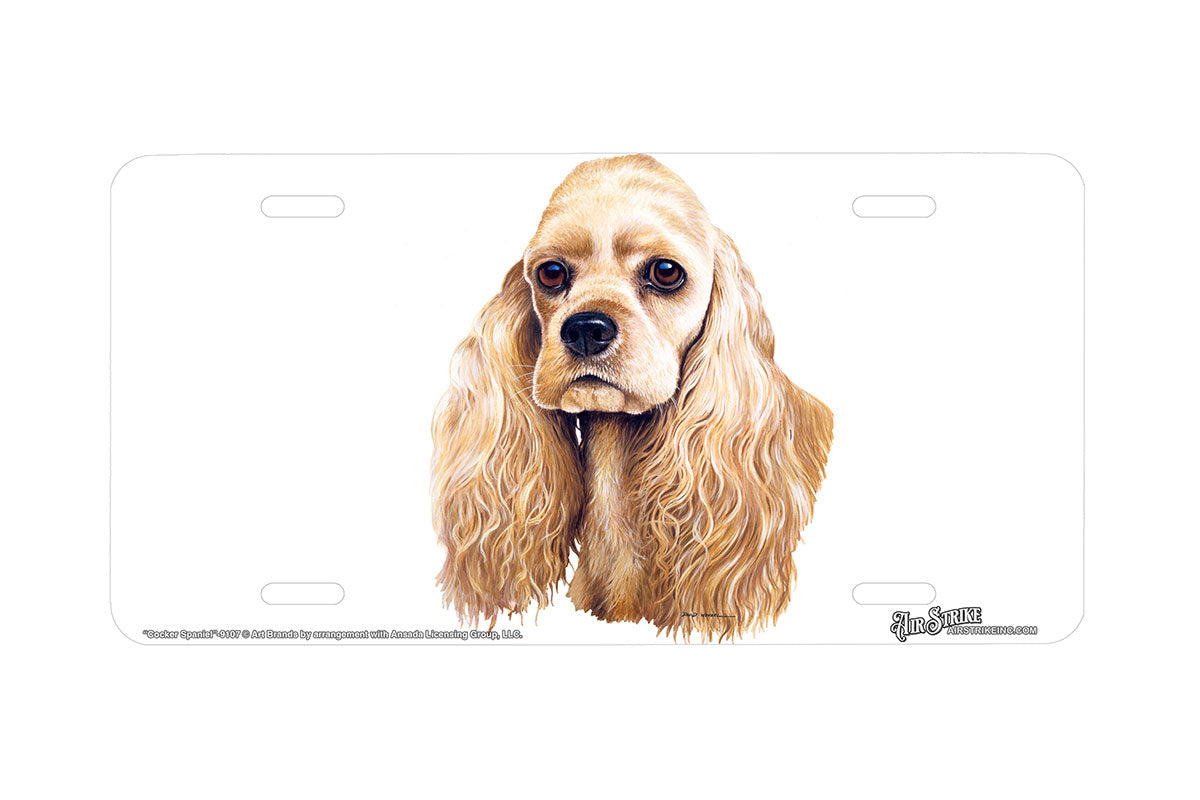 "Cocker Spaniel" - Decorative License Plate