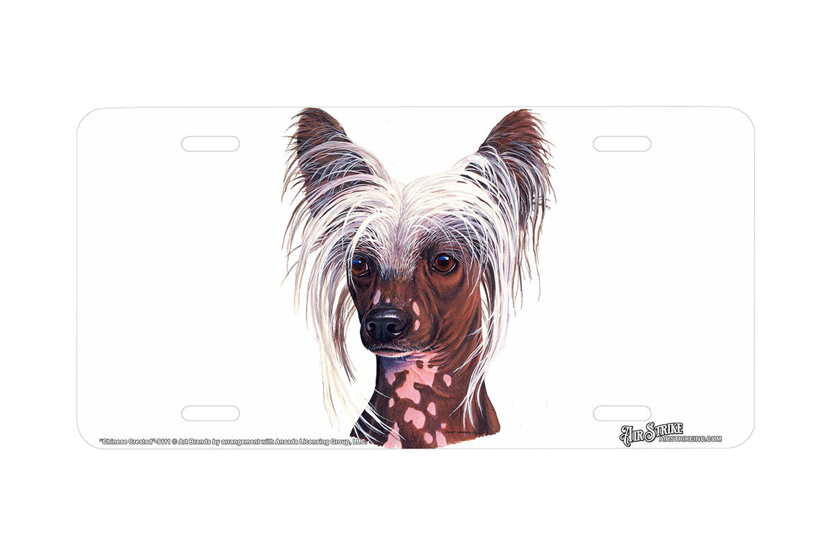 "Chinese Crested" - Decorative License Plate