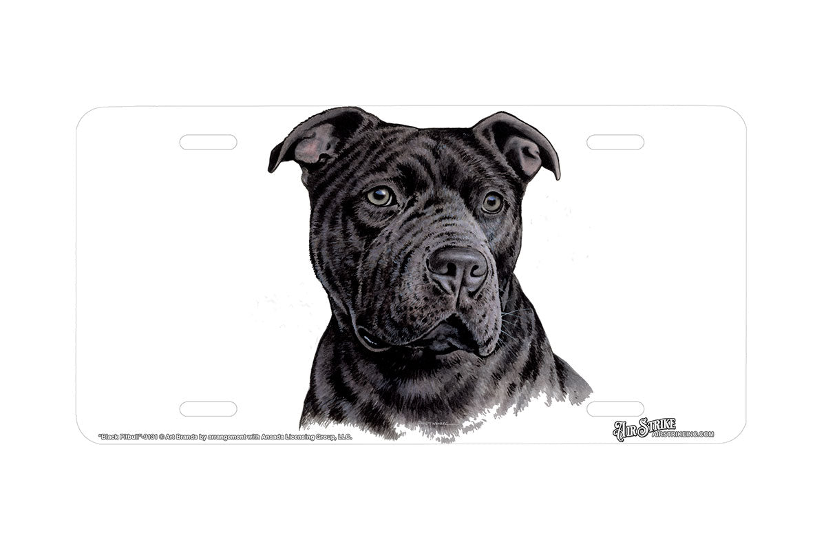 "Black Pitbull" - Decorative License Plate