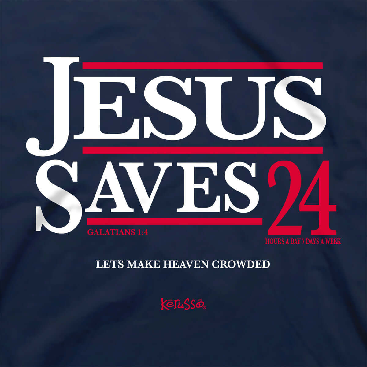 Kerusso Christian T-Shirt Jesus Saves '24