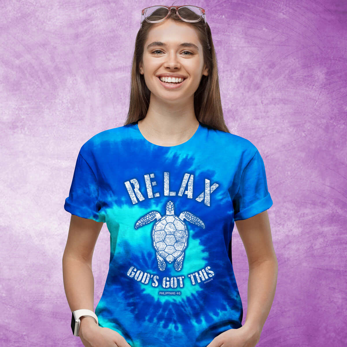 Kerusso Christian Tie Dye T-Shirt Relax God's Got You