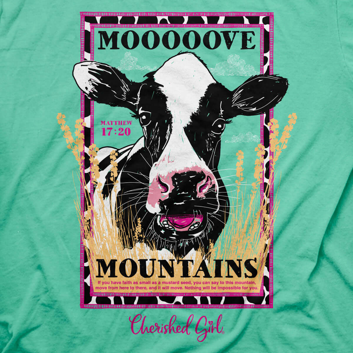 Cherished Girl Womens T-Shirt Moove Mountains