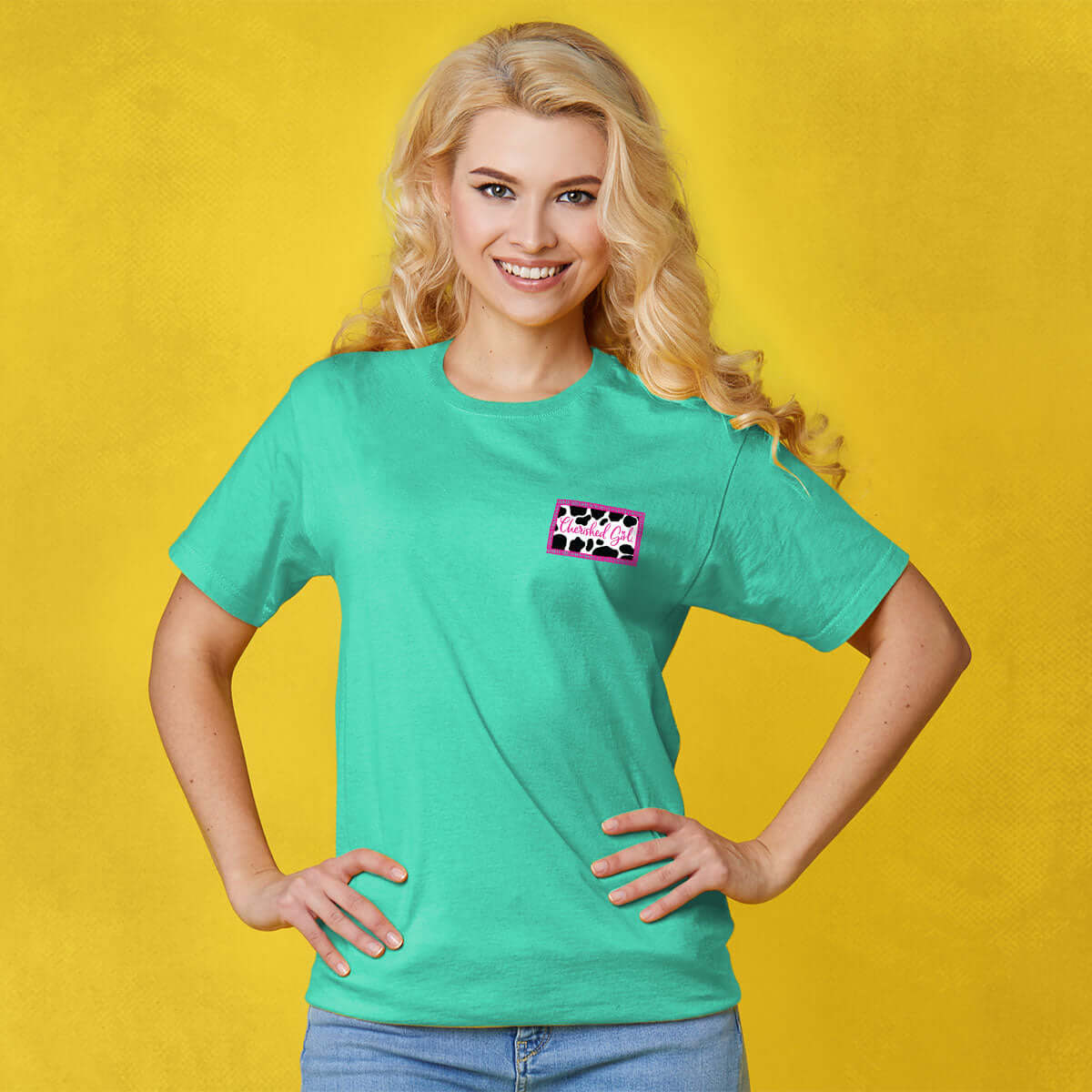 Cherished Girl Womens T-Shirt Moove Mountains