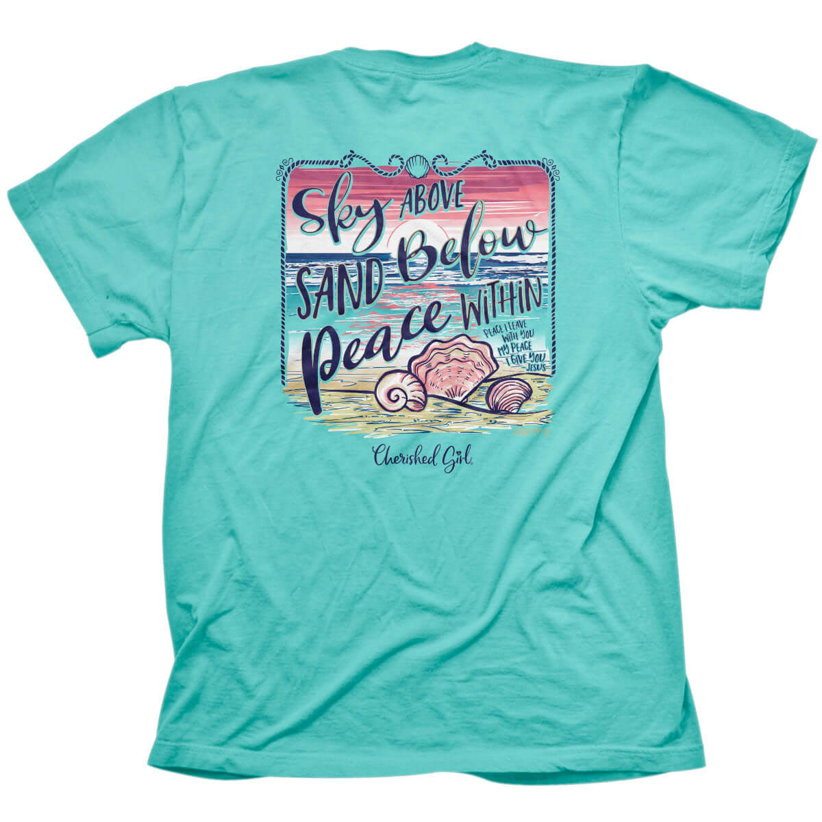 Cherished Girl Womens T-Shirt Peace Within