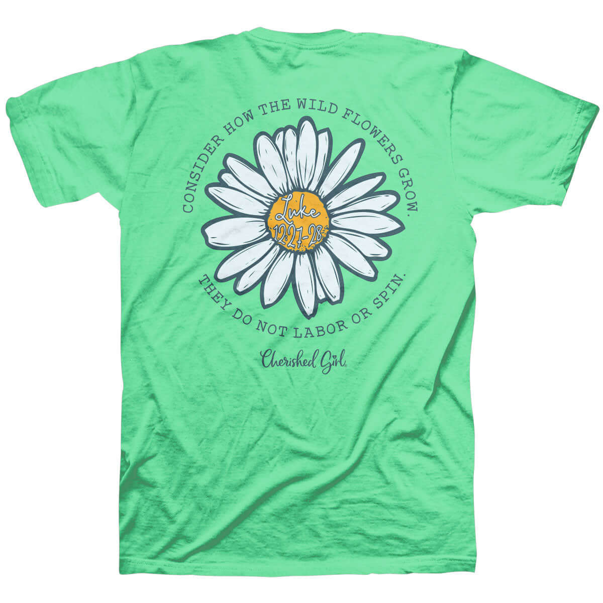 Cherished Girl Womens T-Shirt Wildflowers