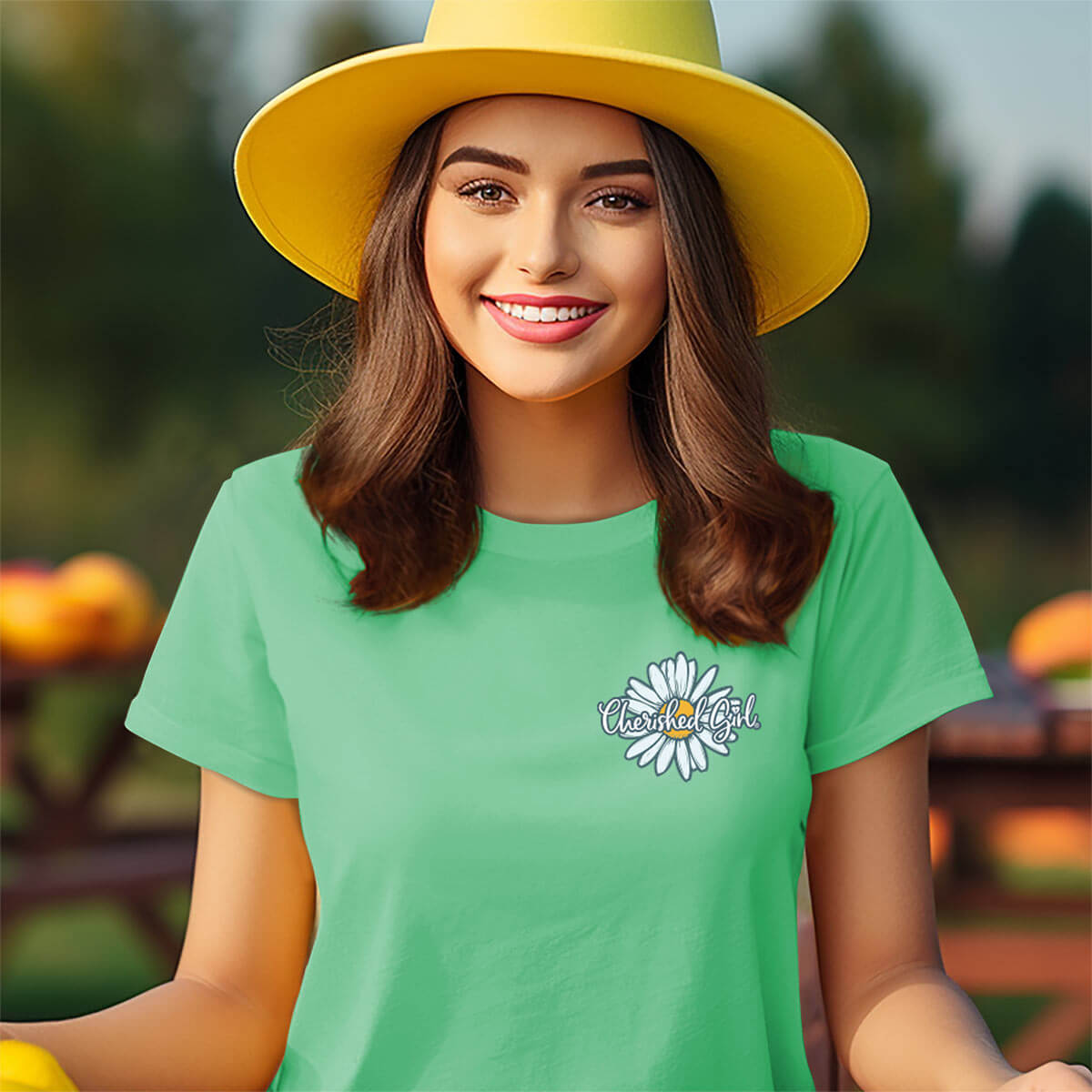 Cherished Girl Womens T-Shirt Wildflowers