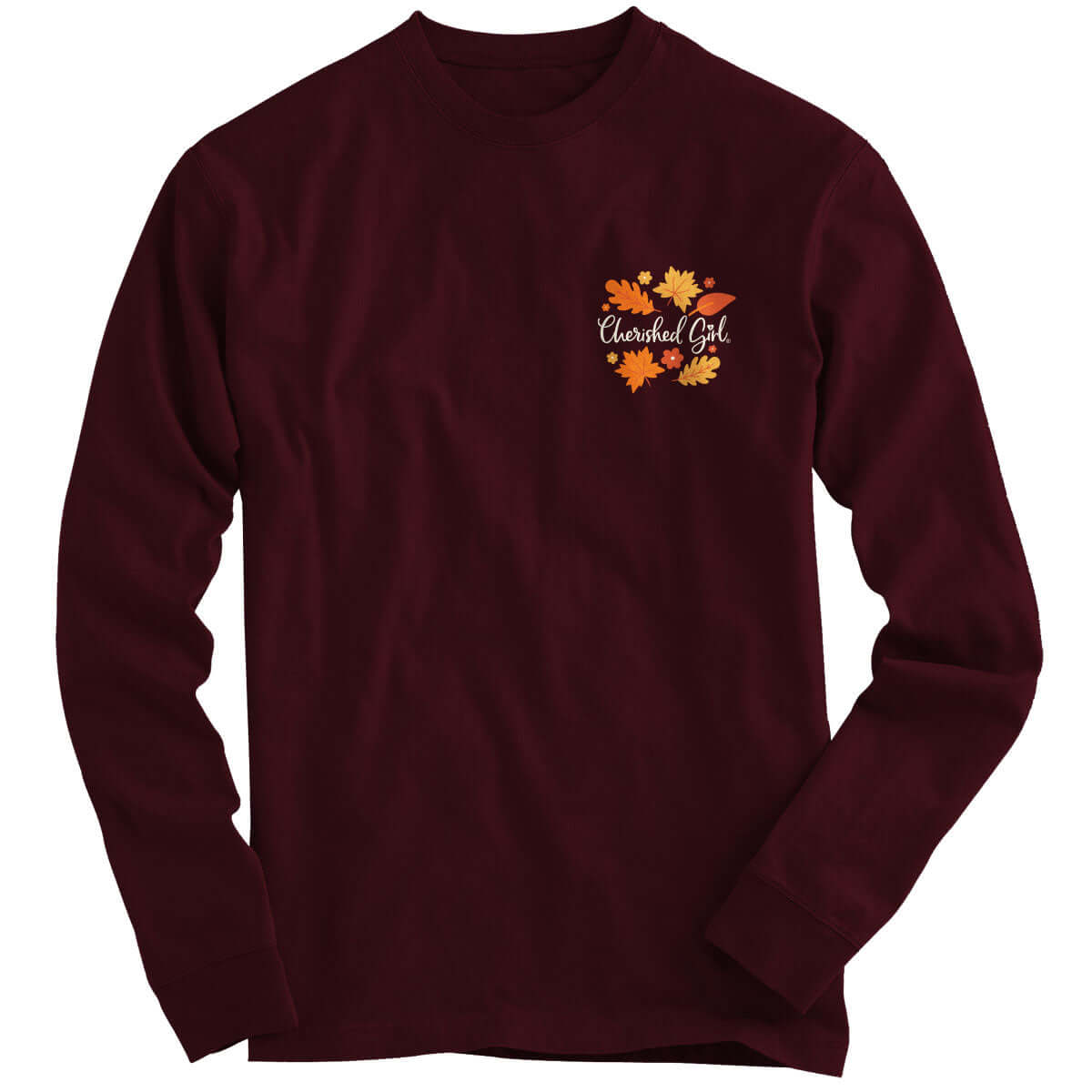 Cherished Girl Womens Long Sleeve T-Shirt Thankful Grateful